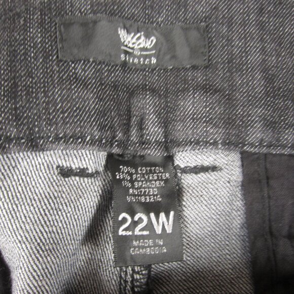 Mossimo Jeans Womens 22W Plus Dark Wash Stretch Trouser Denim Altered Hem - Picture 11 of 15